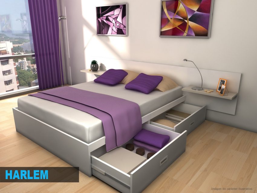 cama 2 plazas con resp y cajon